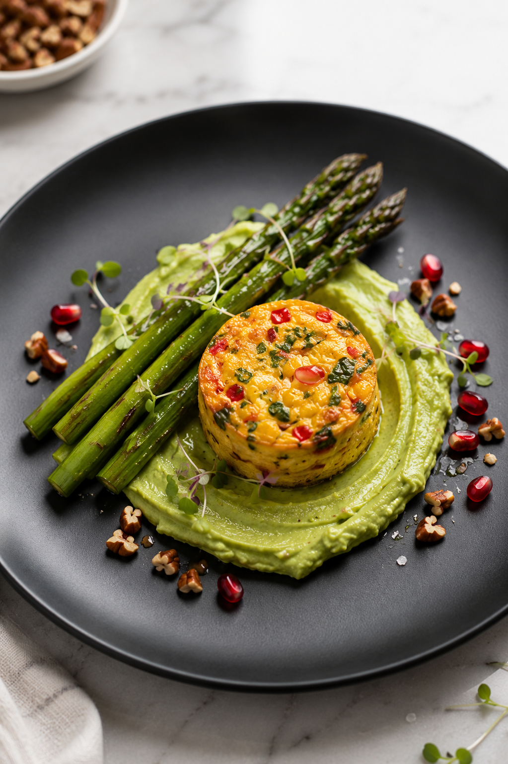 Avocado & Asparagus Egg Frittata Breakfast Recipe