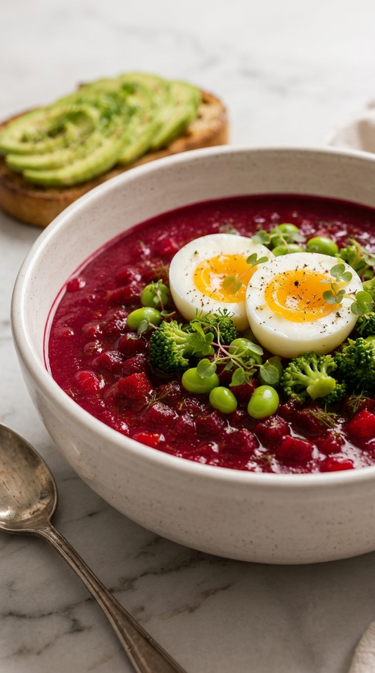 Healthy Morning Borscht Breakfast Soup Bowl