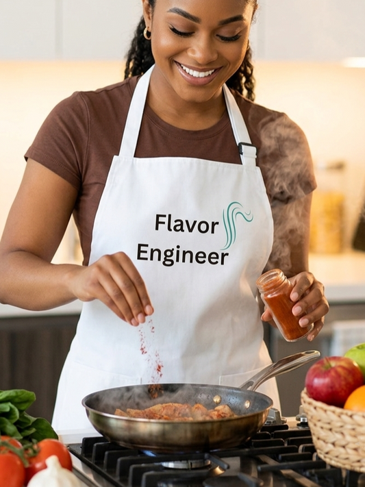 Flavor Engineer Apron — Funny Culinary Chef Apron for Food Scientists & Home Cooks Printify