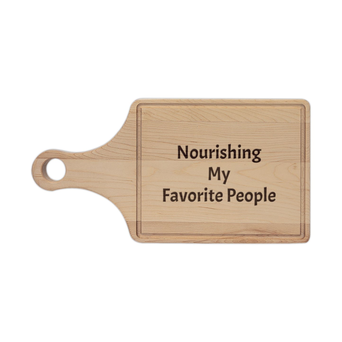 Engraved Cutting Board "Nourishing My Favorite People" Personalized Wooden Serving & Chopping Board