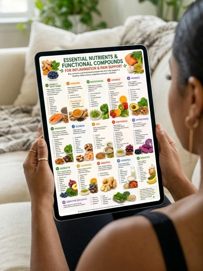 Anti-Inflammatory Diet Guide Bundle | Grocery List, Nutrient Food Guide & Healthy Recipe Ideas