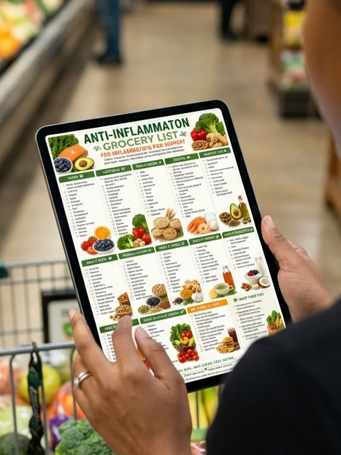 Anti-Inflammatory Diet Guide Bundle | Grocery List, Nutrient Food Guide & Healthy Recipe Ideas Everyday Wellness