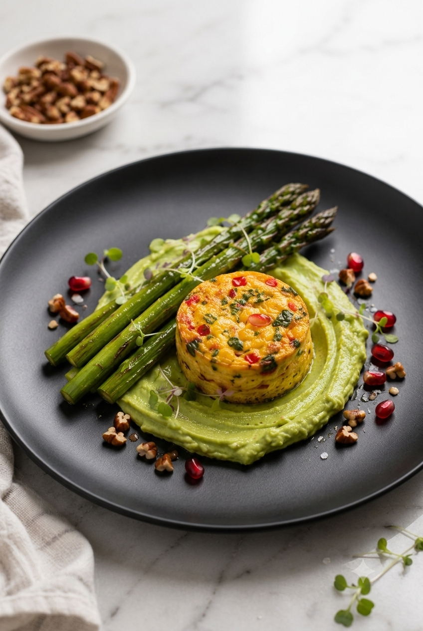 Avocado & Asparagus Egg Frittata Breakfast Recipe