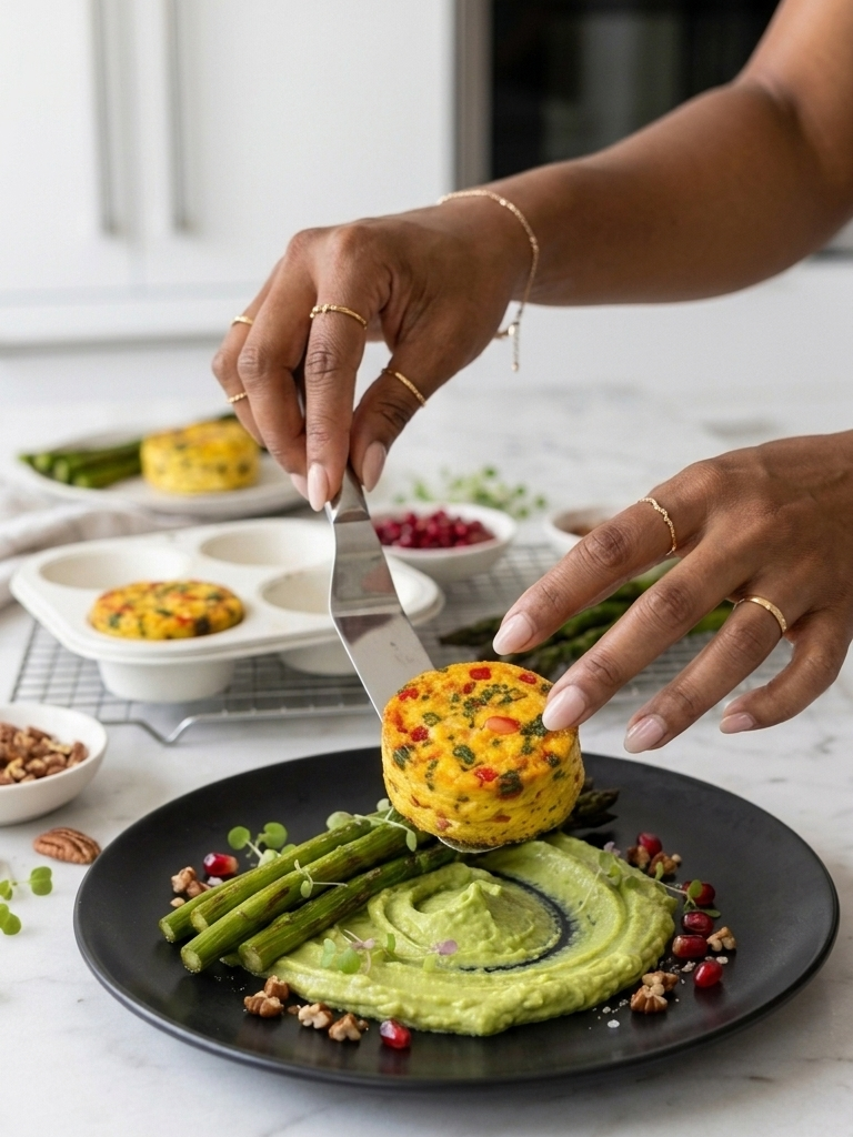 Avocado & Asparagus Egg Frittata Breakfast Recipe