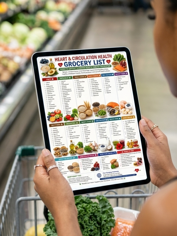 Heart Health & Circulation Bundle | Heart Healthy Grocery List, Essential Nutrients Everyday Wellness