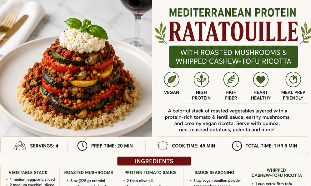 Mediterranean Protein Ratatouille Recipe Card
