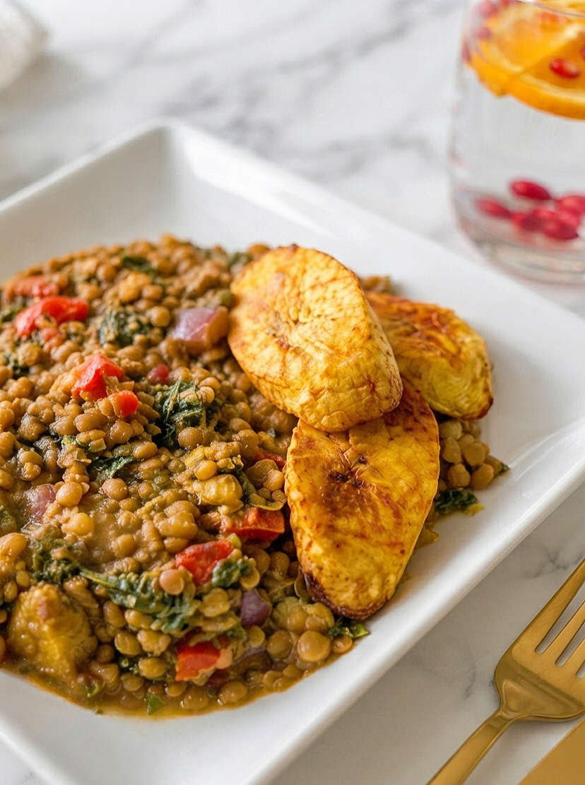 Sweet & Savory Lentil Plantain Porridge Recipe Card Everyday Wellness