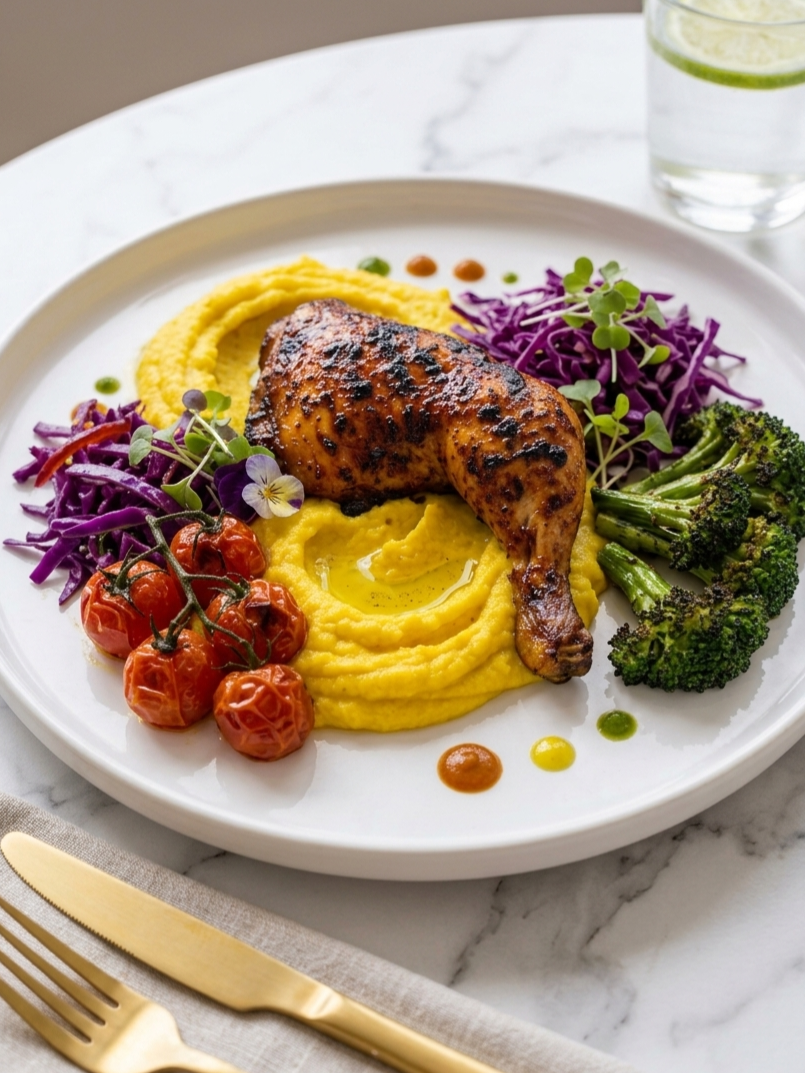 Anti-Inflammatory Turmeric Chicken with Cauliflower Mash Recipe Card