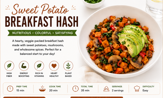 Healthy Mediterranean Sweet Potato Hash Breakfast Recipe