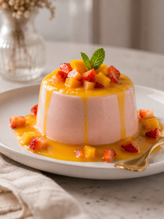 Vegan Strawberry Coconut Panna Cotta Recipe