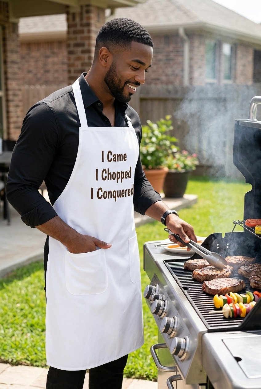 I Came I Chopped I Conquered Apron, Funny Chef / BBQ Cooking Apron Printify