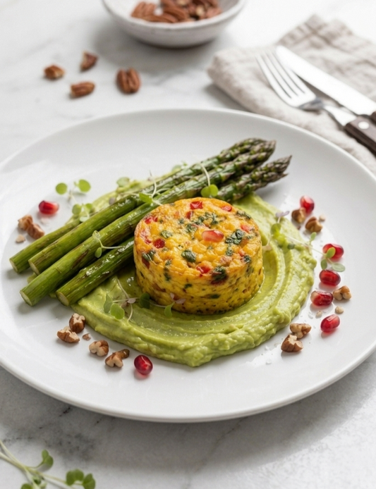 Avocado & Asparagus Egg Frittata Breakfast Recipe